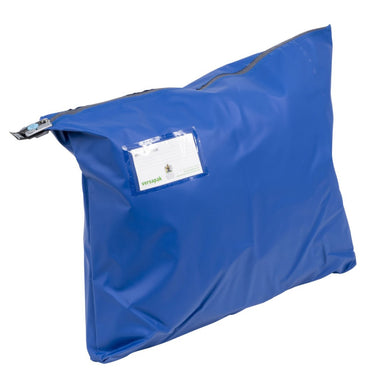 Single Seam Mail Bag with Gusset CG6 Button Blue